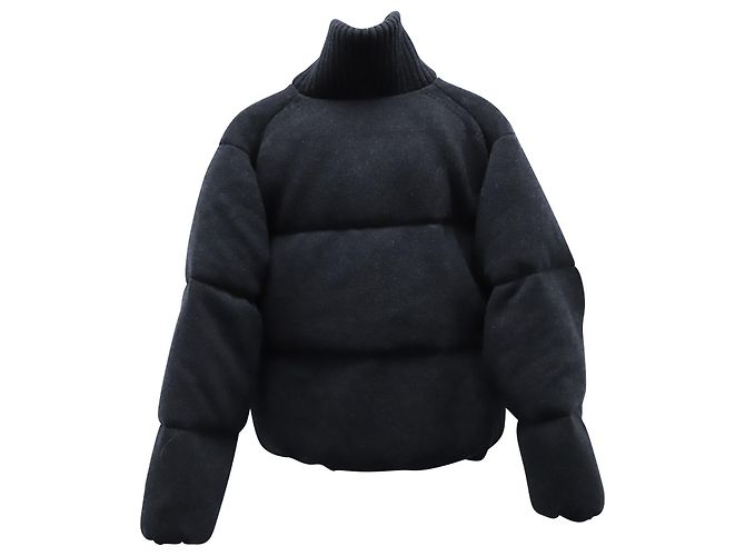 Chaqueta corta acolchada Joseph de lana merino azul marino - vista 2