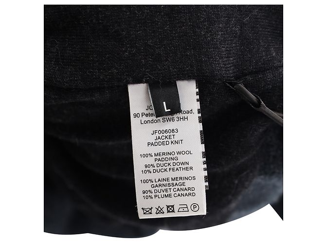 Chaqueta corta acolchada Joseph de lana merino azul marino - vista 4