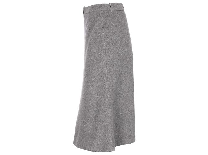Falda midi evasé de Max Mara en lana gris - vista 2