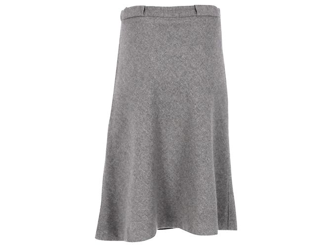 Falda midi evasé de Max Mara en lana gris - vista 3
