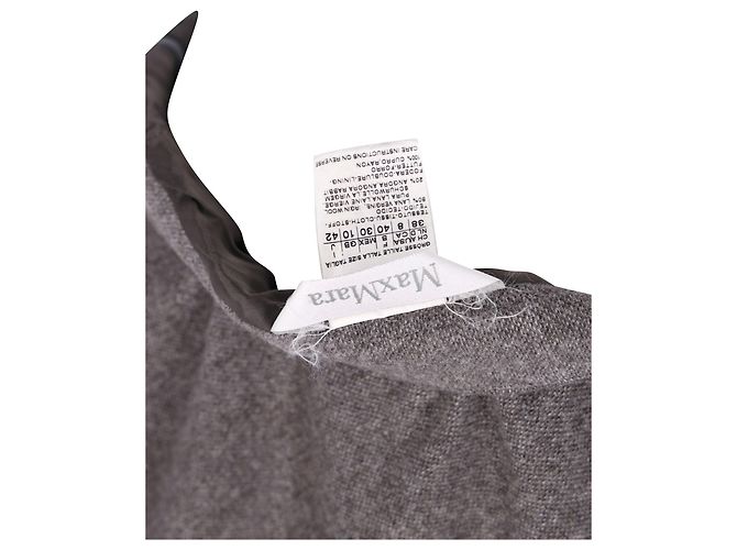 Falda midi evasé de Max Mara en lana gris - vista 4