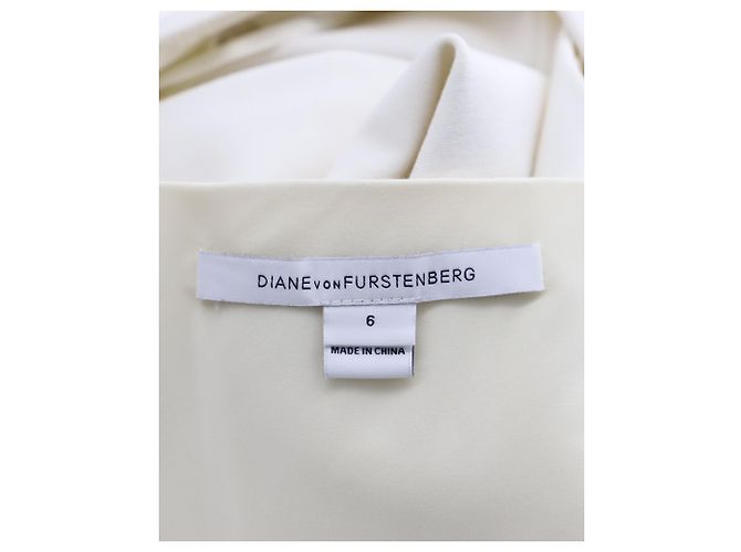 Vestido asimétrico de viscosa blanca de Diane Von Furstenberg Blanco - vista 4
