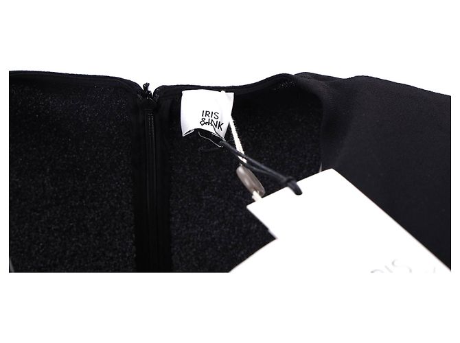 Ärmelloses Etuikleid von Iris & Ink aus schwarzem Polyester - Ansicht 5