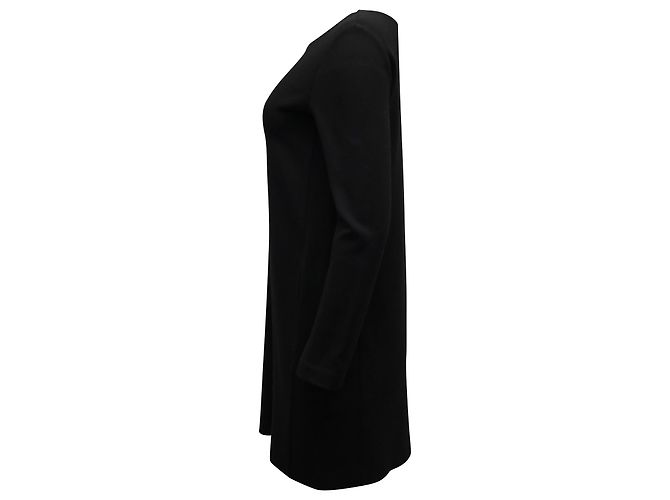Vestido Manga Longa Theory em Viscose Preta Preto - vista 2