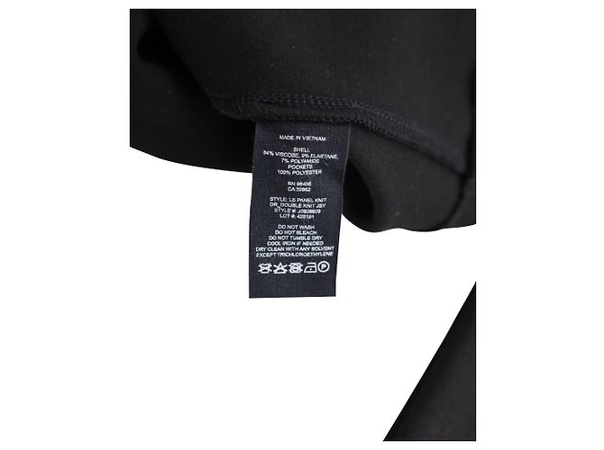 Vestido Manga Longa Theory em Viscose Preta Preto - vista 5