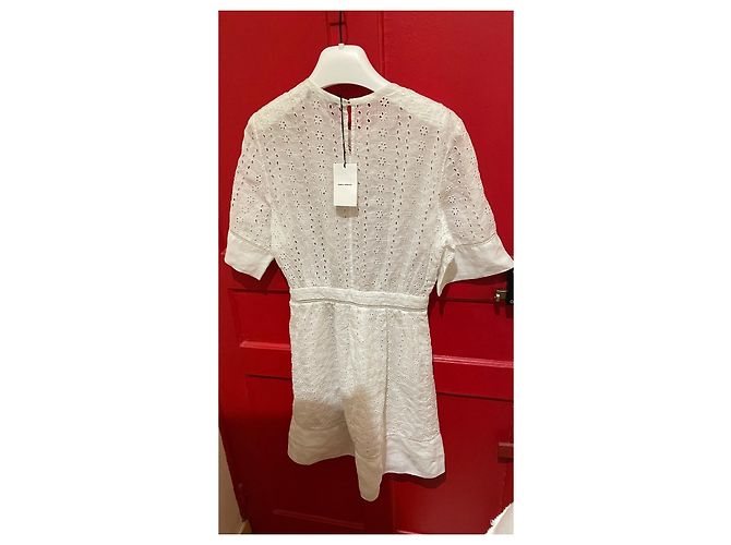 Vestido Isabel Marant Blanco de Algodón con Bordado Inglés - vista 2