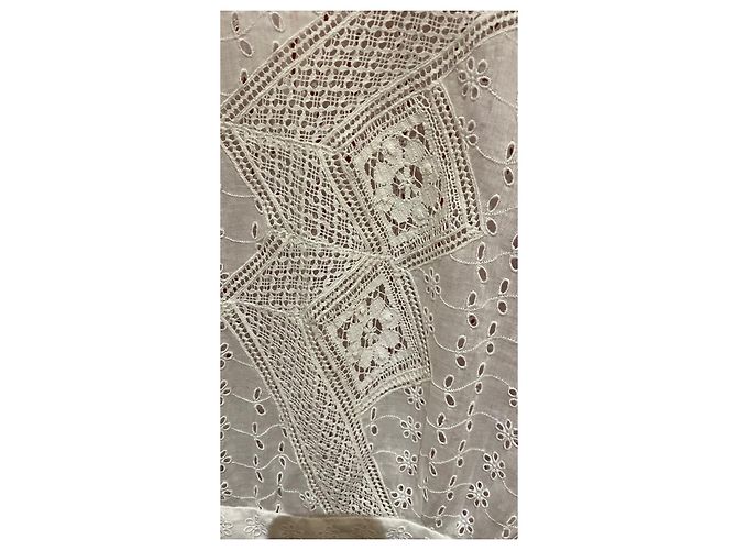 Vestido Isabel Marant Blanco de Algodón con Bordado Inglés - vista 3