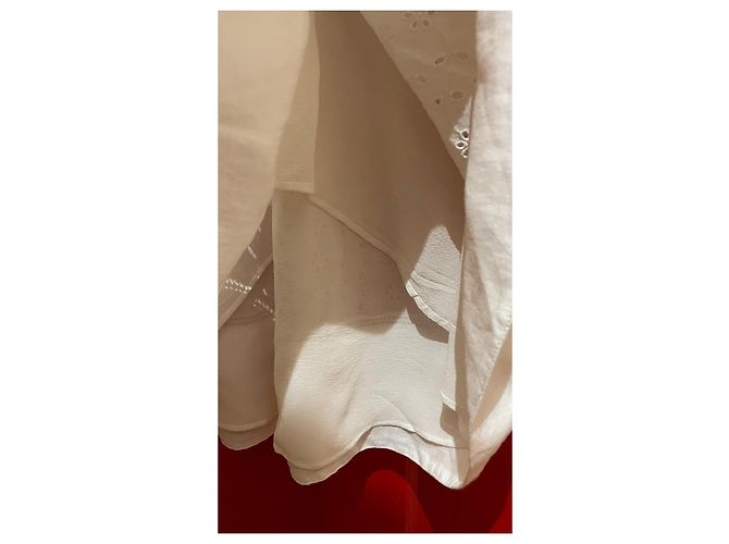 Vestido Isabel Marant Blanco de Algodón con Bordado Inglés - vista 4