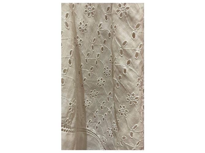 Vestido Isabel Marant Blanco de Algodón con Bordado Inglés - vista 5