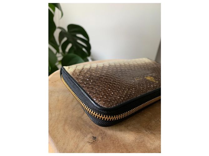 Cartera larga con cremallera LANVIN Python - vista 10