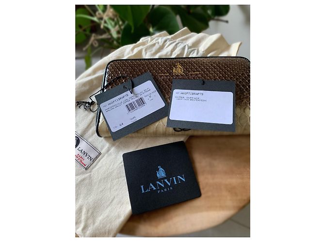 Cartera larga con cremallera LANVIN Python - vista 2