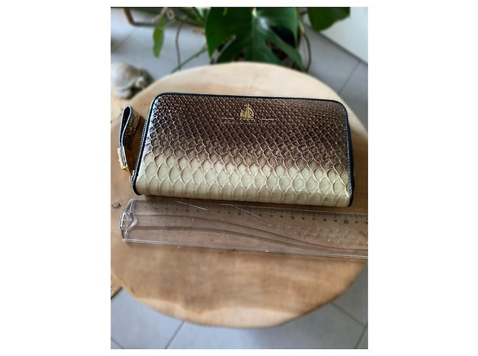 Cartera larga con cremallera LANVIN Python - vista 3