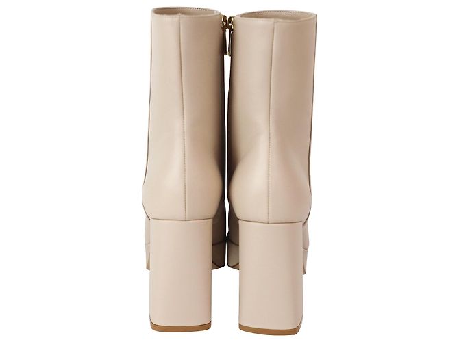 Botas Plataforma Daisen Gianvito Rossi em Couro Bege - vista 4