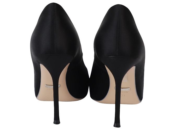 Décolleté Gucci Dionysus impreziositi in raso nero - vista 4