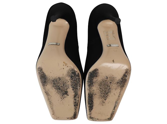 Décolleté Gucci Dionysus impreziositi in raso nero - vista 5