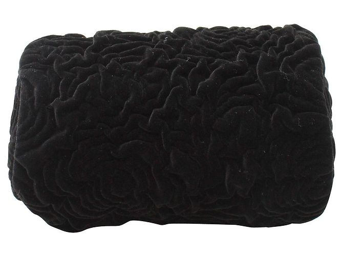 Borsa a tracolla Camellia a catena a due vie Chanel in velluto nero - vista 4