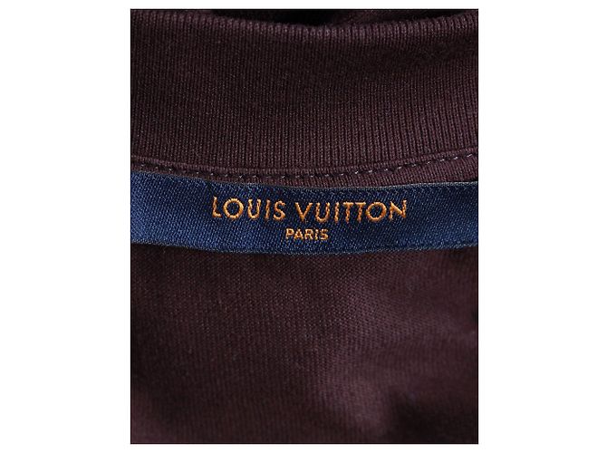 T-shirt Louis Vuitton Monogram Gradient in cotone bordeaux Bordò - vista 4