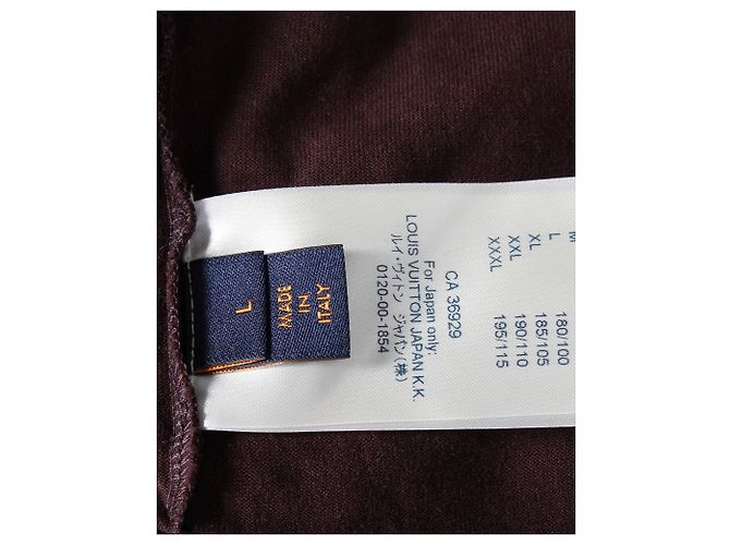 T-shirt Louis Vuitton Monogram Gradient in cotone bordeaux Bordò - vista 5