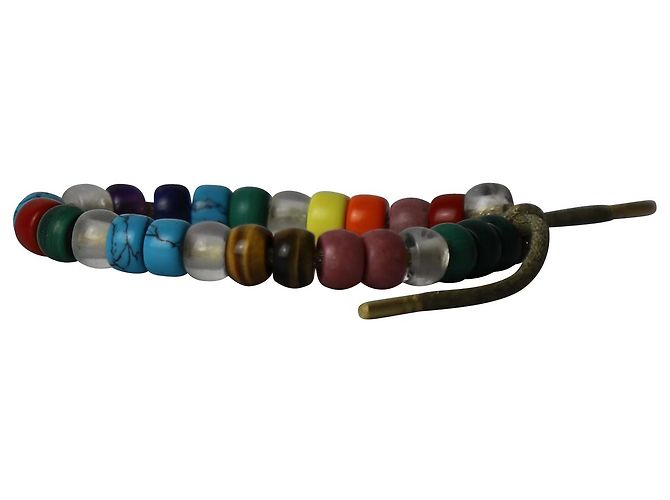 Bracciale Carolina Bucci Forte Arcobaleno in Perle di Pietra Multicolore - vista 3