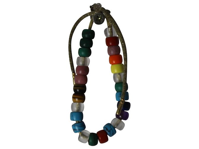 Bracciale Carolina Bucci Forte Arcobaleno in Perle di Pietra Multicolore - vista 5