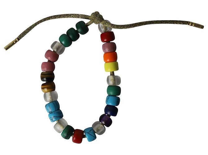 Bracciale Carolina Bucci Forte Arcobaleno in Perle di Pietra Multicolore - vista 7