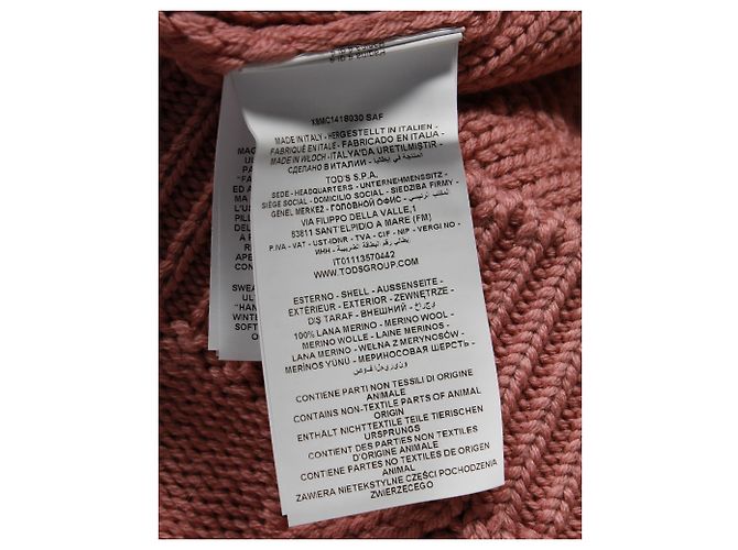Rollkragenpullover mit Zopfmuster von Tod's aus rosafarbener Merinowolle - Ansicht 5