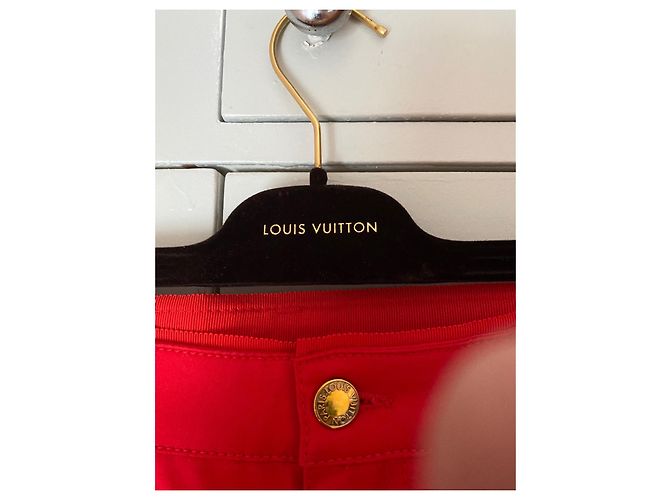 Pantalones Louis Vuitton Cruise Rojos de Algodón Roja - vista 4