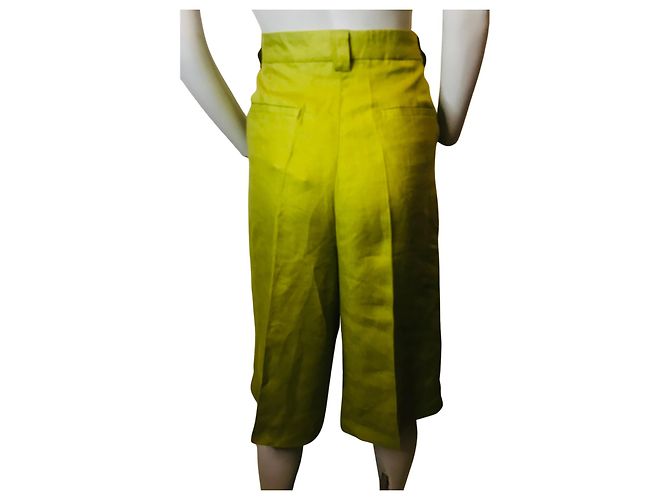 Bermudas lino Hod Verde oliva - vista 3