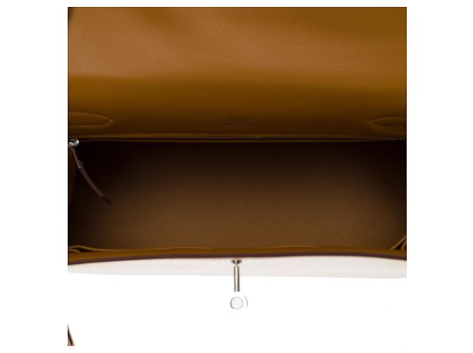 Hermès Borsa Hermes Kelly 28 in Tela Beige - 101219 - vista 9