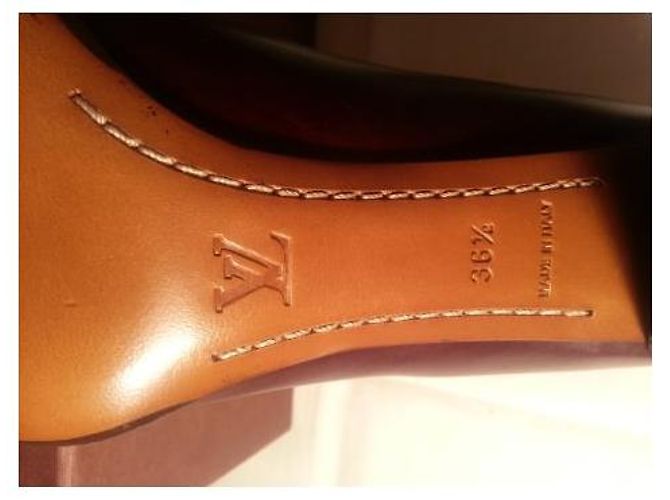 Décolleté Louis Vuitton Monogramma Pelle Borgogna - vista 6