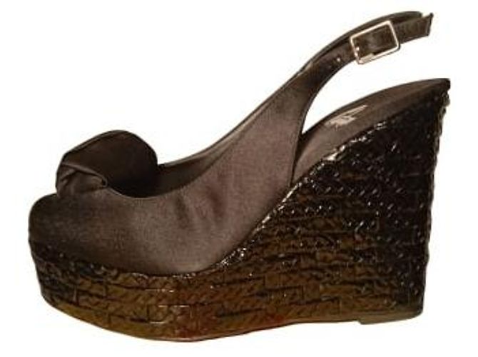 Sandali Castaner Jimena in raso nero - vista 9