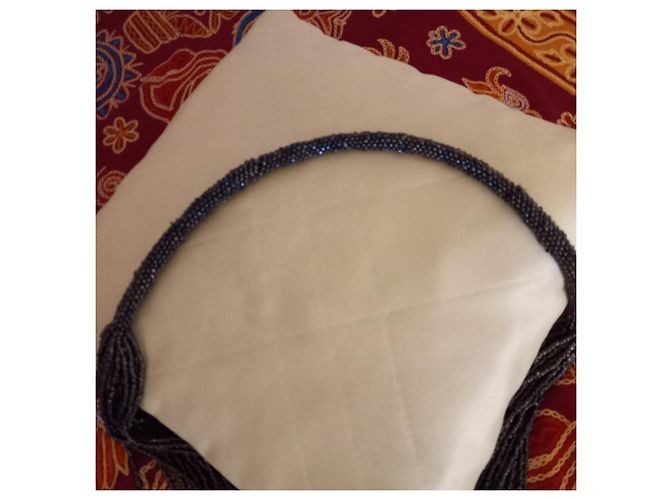 Collana di perle marrone scuro inconnue - vista 4