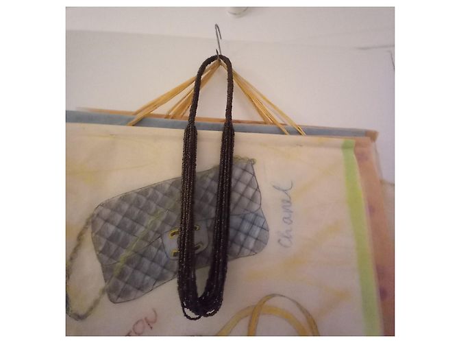 Collana di perle marrone scuro inconnue - vista 5