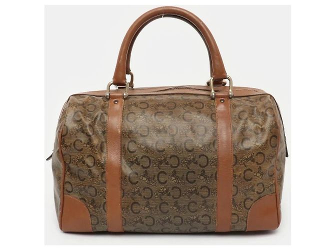Big Bag Céline Celine Macadam Blason Carriage Vintage Boston Handtasche Braun - Ansicht 2