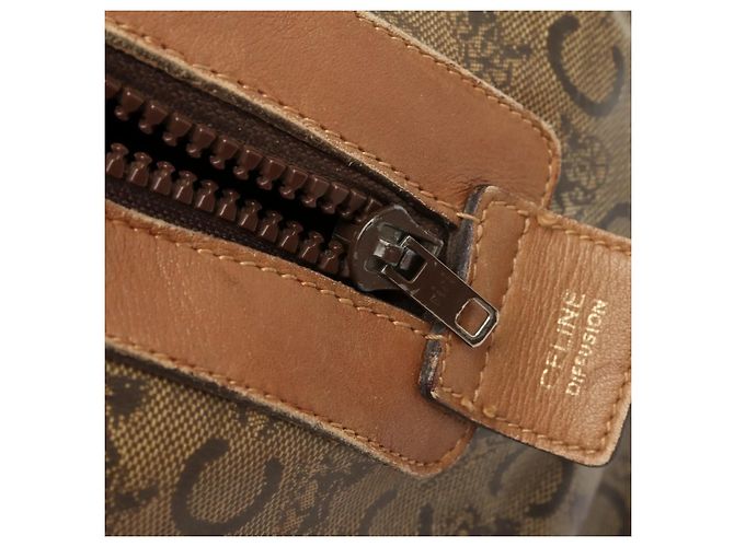 Big Bag Céline Celine Macadam Blason Carriage Vintage Boston Handtasche Braun - Ansicht 6