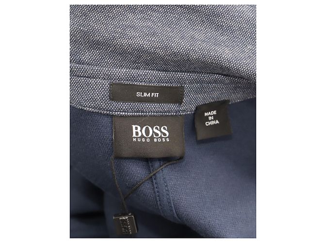 Blazer sartoriale slim fit Hugo Boss in cotone blu - vista 3