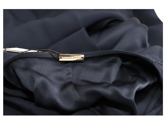 Abito mantella Adam Lippes in viscosa blu navy - vista 4