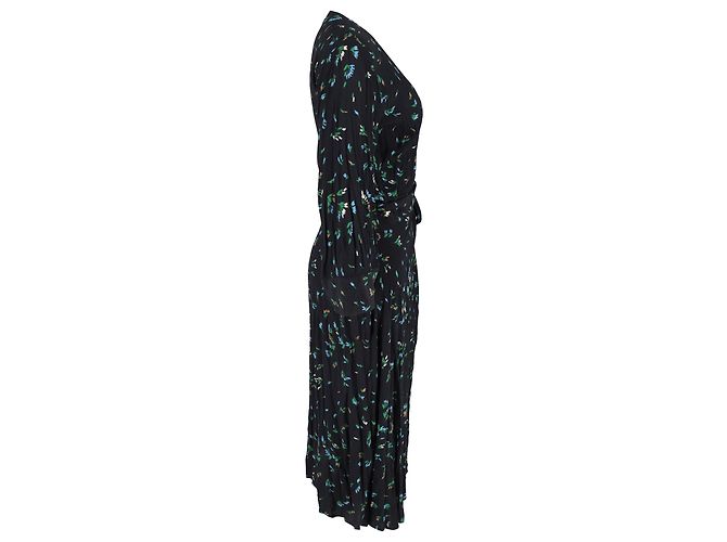 VESTIDO ENVOLVENTE CON ESTAMPADO GANNI BLUEBELL Impresión de pitón - vista 2
