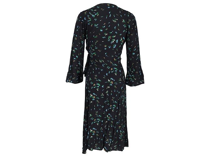 VESTIDO ENVOLVENTE CON ESTAMPADO GANNI BLUEBELL Impresión de pitón - vista 3