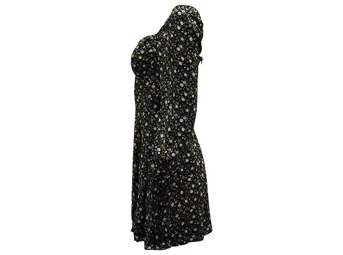 Minivestido Reformation Remi em Viscose Floral Preto - vista 2