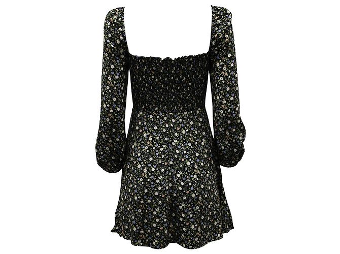 Minivestido Reformation Remi em Viscose Floral Preto - vista 3