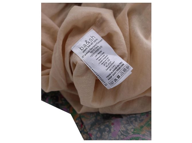 Ba&sh Minivestido franzido com amarração frontal em algodão com estampa floral Impressão em python - vista 6