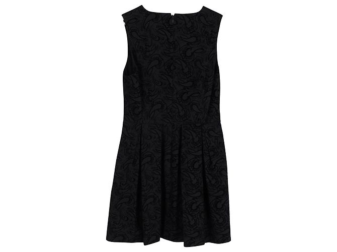 Vestido sin mangas con cuello de pico en algodón negro de Alexander McQueen - vista 2