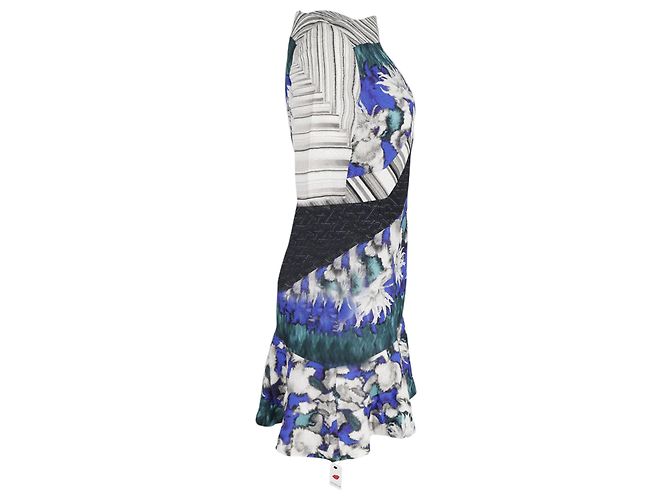 Mini abito scanalato stampato Peter Pilotto in seta multicolor Stampa python - vista 2