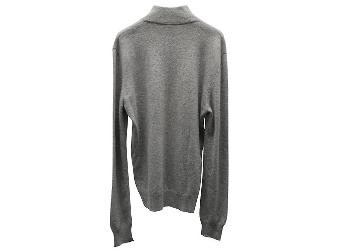 Pull Theory Half Zip en Cachemire Gris - vue 2
