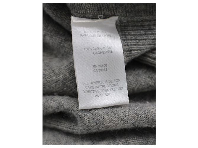 Pull Theory Half Zip en Cachemire Gris - vue 4