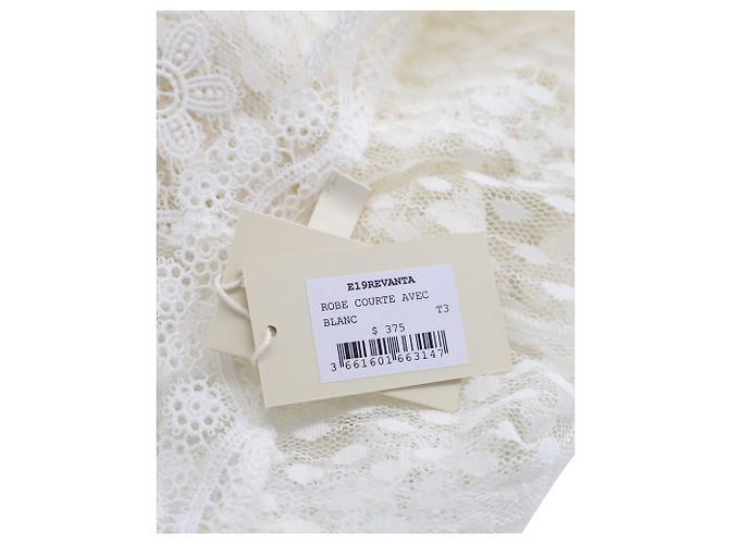 Maje Revanta Spitzenkleid aus weißem Polyester Roh - Ansicht 5