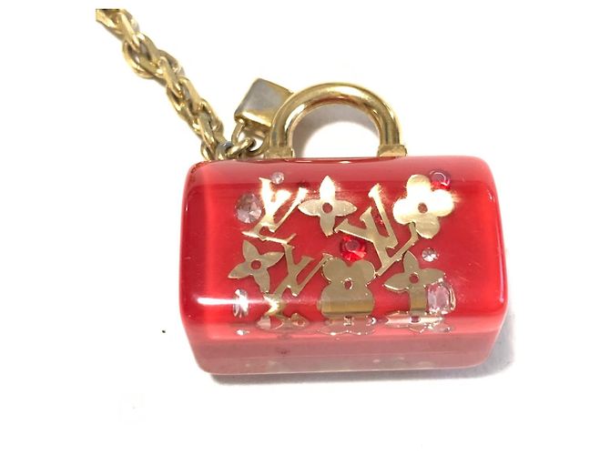 Speedy Louis Vuitton Bijoux de sac chaîne et porte clés Rosso - vista 3