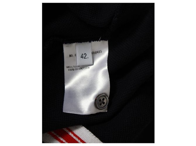 Thom Browne RWB Back Stripe Relax Fit T-Shirt aus marineblauer Baumwolle - Ansicht 6