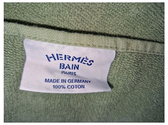 Telo mare Yachting Hermès Cotone verde - vista 2